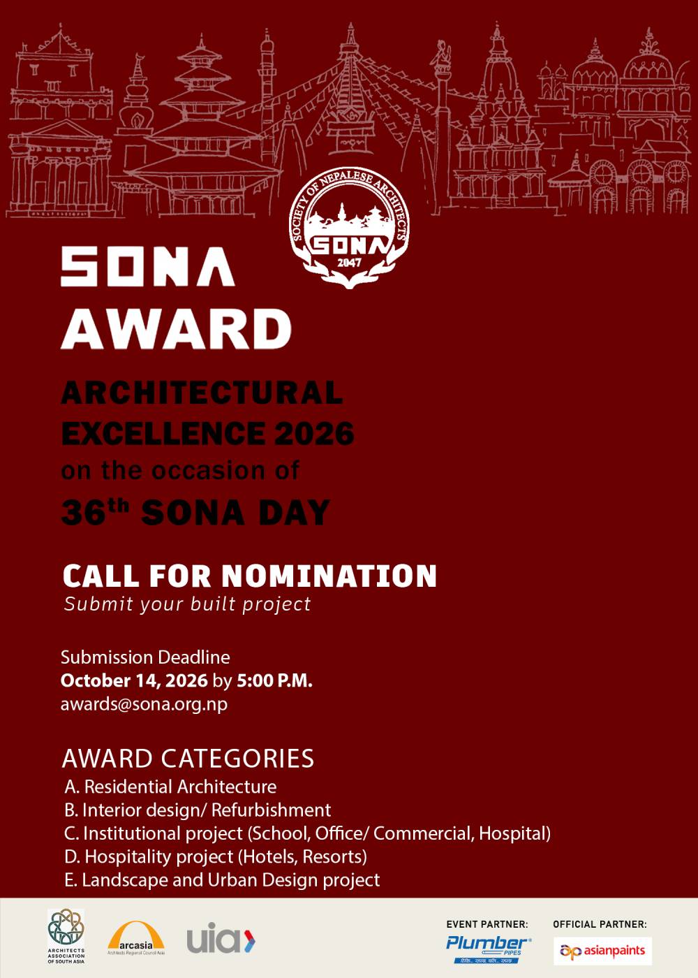 SONA Award for Architectural Excellence 2026